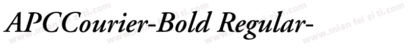 APCCourier-Bold Regular字体转换